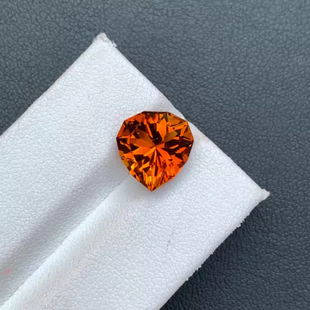 4.65 Ct Natural Orange Madeira Citrine Custom Heart Shape Faceted Loose Gemstone