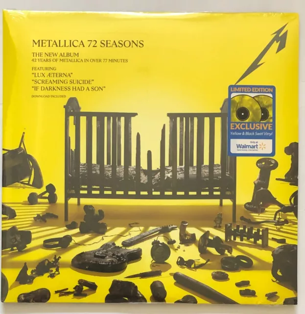 Metallica 72 Seasons Yellow Swirl Vinyl Record New Sealed 810083961156