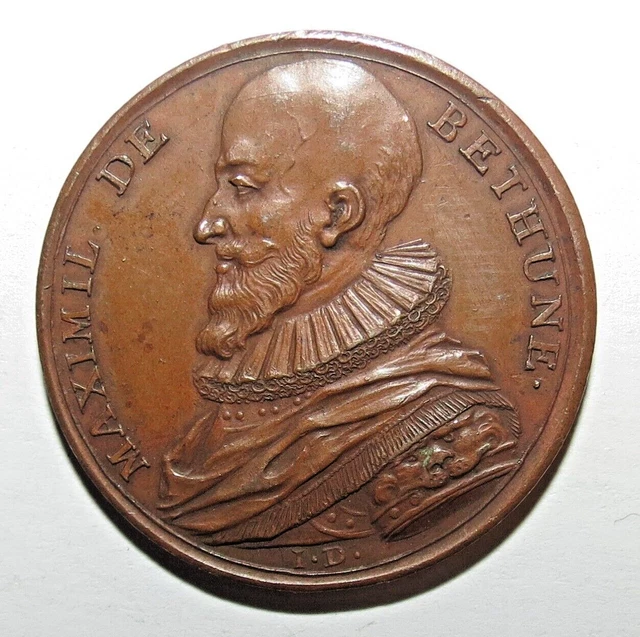 Médaille Française Maximilien De Béthune, Duc De Sully (1560-1641) Par Delannoy - Rare, Bronze