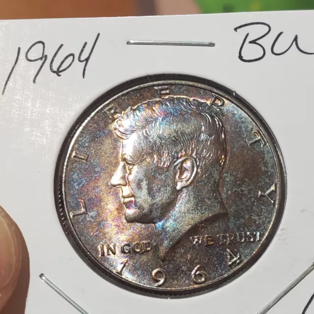 1964 Kennedy Half Dollar Gem BU Superb Toning