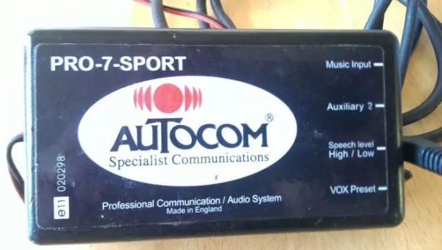 Autocom PRO 7 SPORT Motorcycle Intercom System *UNTESTED*