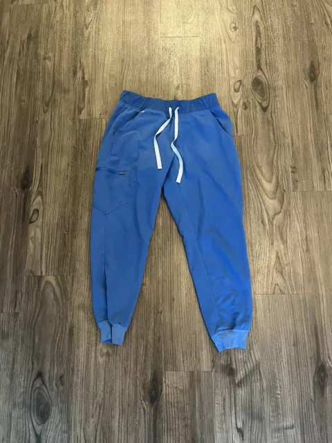 Figs Zamora Jogger Womens Scrub Pants Blue Drawstring Size M/P W18SW2005P