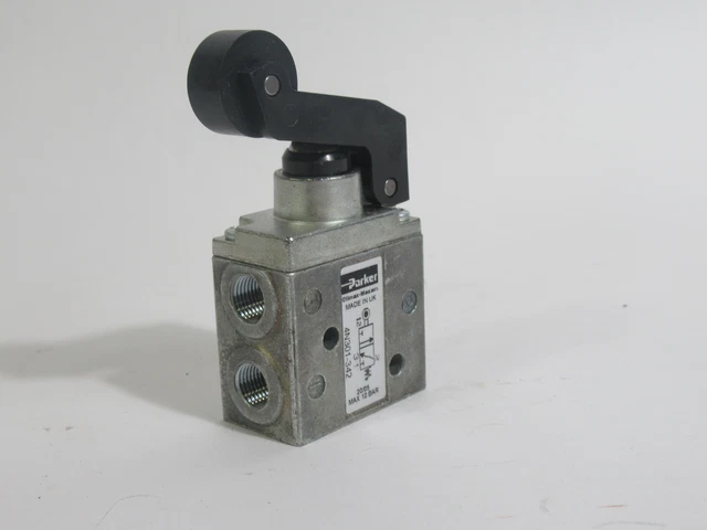 Parker 4N301-342 Pilot Valve 1/8"NPT Roller Operated Actuator 10bar Max NOP