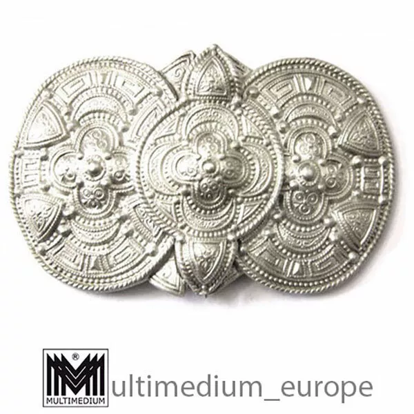 Jugendstil Silber Gürtel schließe silver belt buckle Keltisch celtic viking rare