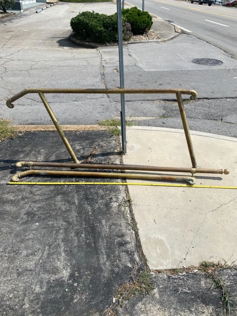 Antique Brass Handrails theater handrails solid brass  salvage