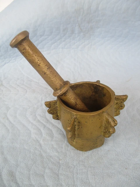 Antiker Bronze Mörser mit Stößel