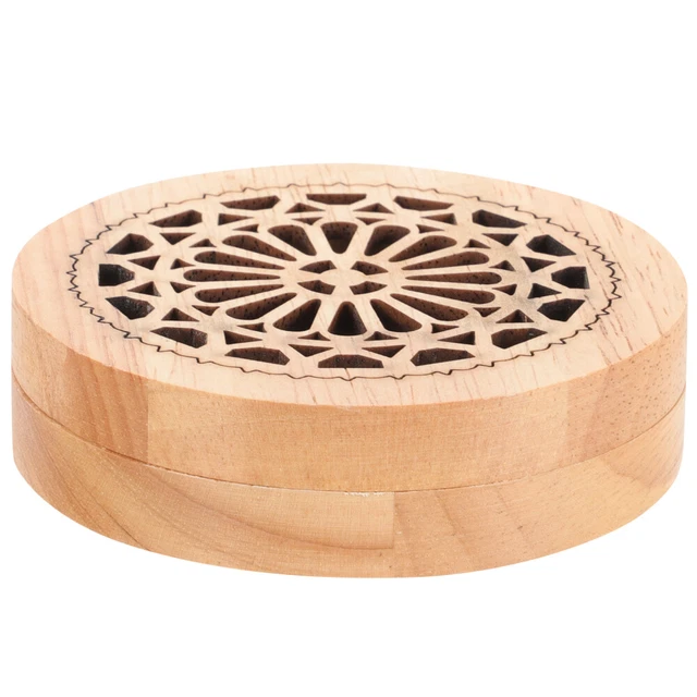 Carving Bobine en bois Brûler encens de bobine magnétique de la salle