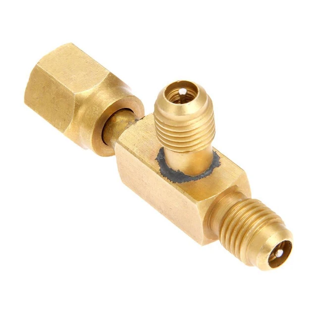 Tee Adapter 1/4X1/4X1/4"SAE Flare Add Micron Gauge Pump Vacuum Deep Set E8x p