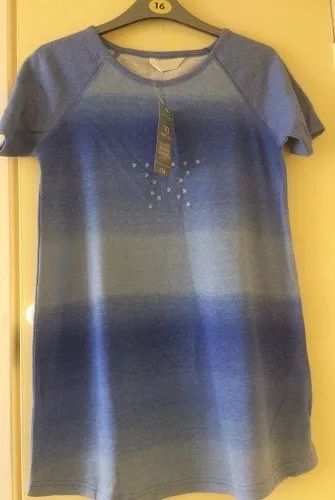 Brand New Maternity Mothercare Blue Top T Shirt Size 10 Rrp £16