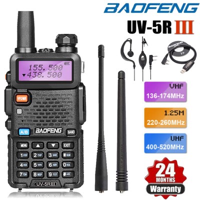BAOFENG uv-5r Walkie-Talkie UHF/VHF 128ch VOX FM Radio Hand-Radio de 2m/70cm 