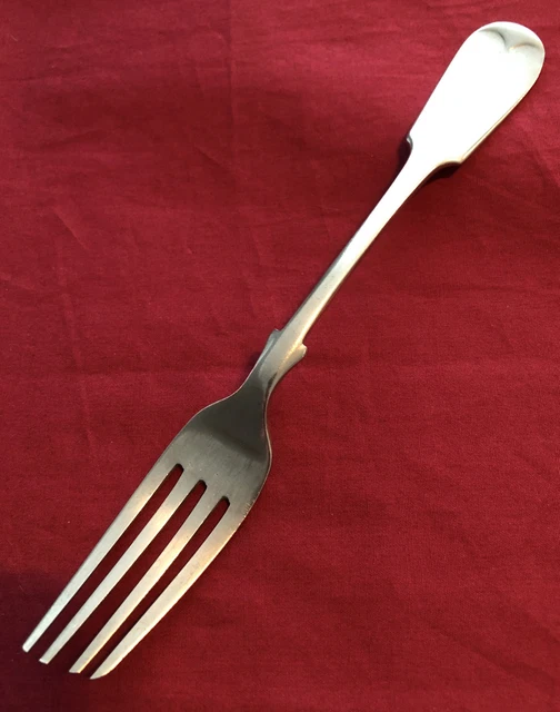 ANTIQUE SILVER PLATED Fiddleback Dinner Fork By William Page c.1880’s