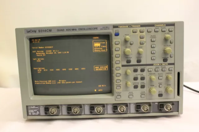 Lecroy 9314CM Numérique Oscilloscope Quad 400 MHZ 100MS/S 200KPTS / Ch 4MB RAM