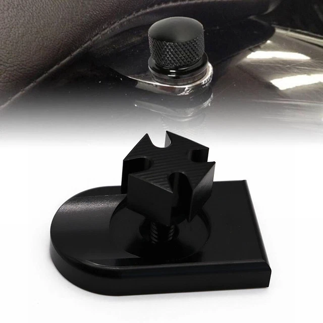 Black Rear Seat Bolt Screw Knob Tab Cover Set Fit For Harley Davidson 1997-2017
