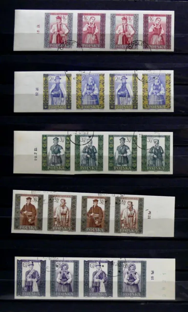 Briefmarken Polen - "Volkstrachten"   1960, Gestempelt