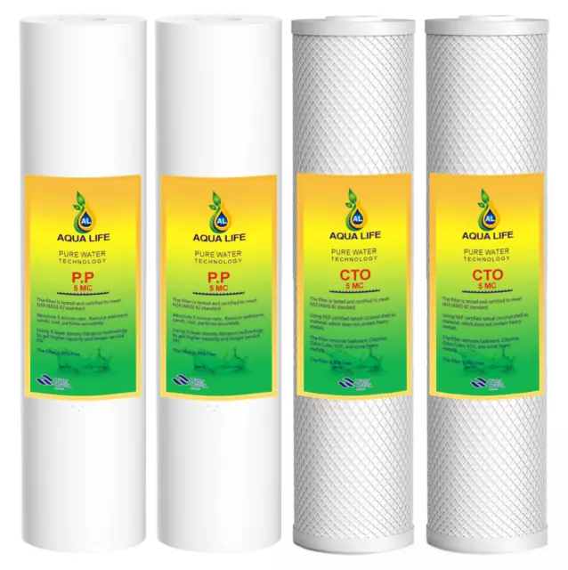 20" x 4.5" Big Blue Whole House Water Filter Replacement Cartridges 2 SET