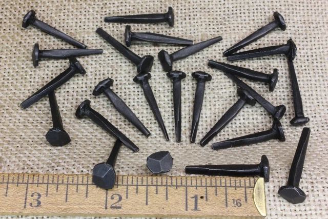 1" Rose head 25 Nails square wrought iron vintage rustic Decorative historic