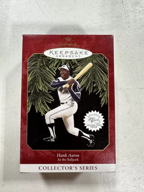 Vintage 1997 Hallmark Keepsake Hank Aaron At The Ballpark Figure Ornament A30