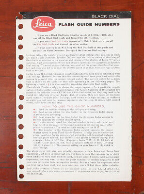 Leica Leica Flash Guide Chiffres Livret,6/1957/133014 