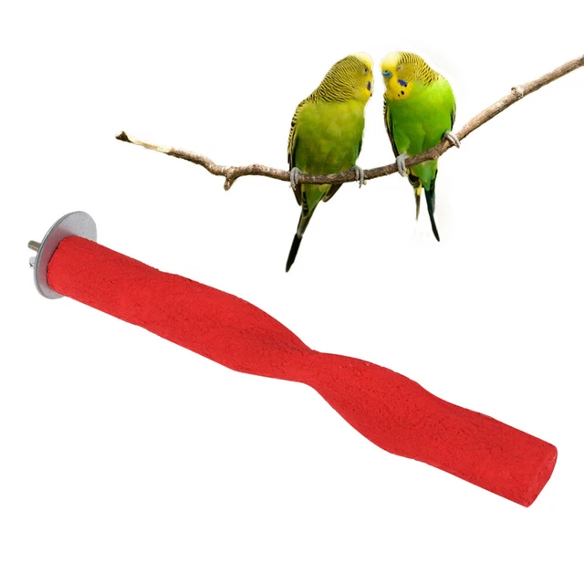 2 X20cm Hölzern Sandstein Mahlen Sittich Vogelkäfig Vögel Stehen