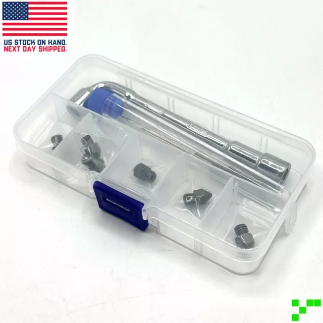 Hardened Steel Nozzle Kit 3D Printer Extruder for Ender 2 3 5 MK8 A6 A8 CR-10