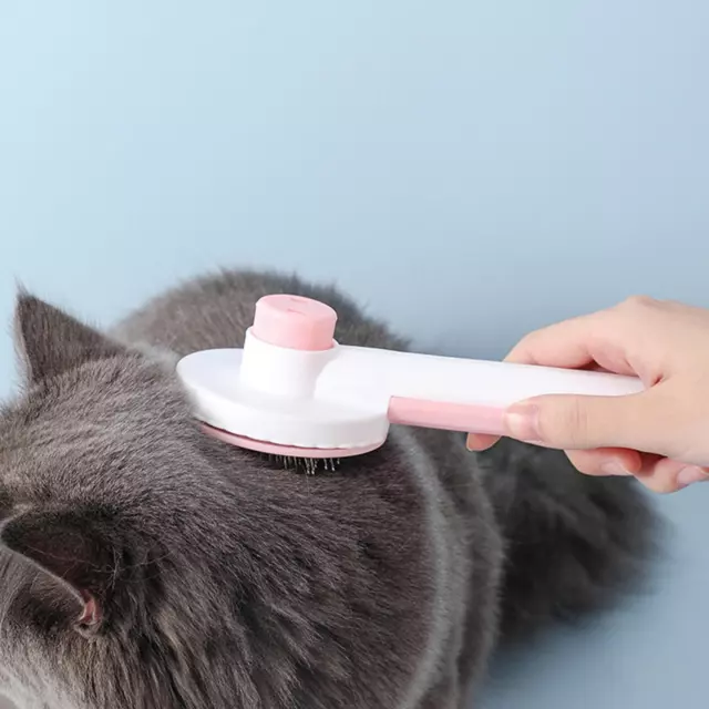 1x Pet Dog Cat Brush Grooming Self-Cleaning Slicker Hair Massage Comb Brush