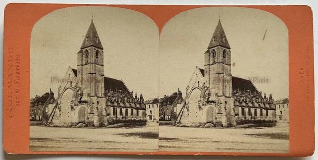 Tirage Ancien (citrate) De L'église Saint-Pierre De Caen - Vers 1900 - 10x13 Cm
