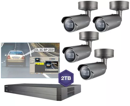 Samsung HD ANPR Number Plate Recognition Camera System Night Vision NVR 2TB