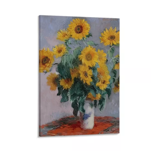 Sunflowers Monet Canvas Poster Family Decor Wall Art Landscaping Gift Aesthetic