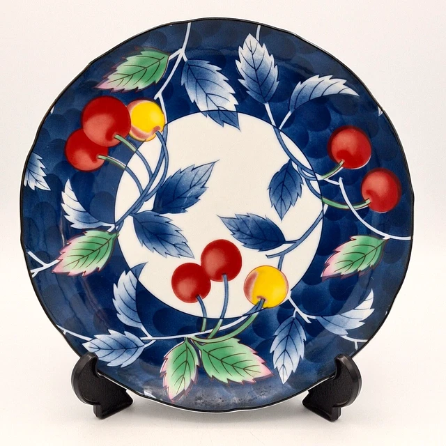 Vintage Arita Porcelain plate Japanese Pottery decorative plate, fruit design