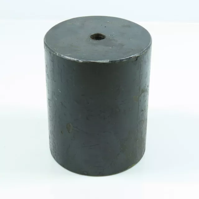 Steel Round Bar 3-1/2" Diameter x 4-7/16" Long 1/2" Dia Hole