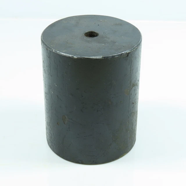 Steel Round Bar 3-1/2" Diameter x 4-7/16" Long 1/2" Dia Hole