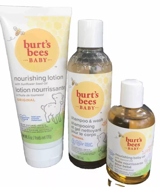 burts’s  bees Baby, Natural Baby Oil. Shampoo & Wash, Nourishing  Lotion.