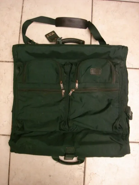 Tumi Alpha Green Bi Fold Garment Bag Carry On Suit Business Travel Luggage