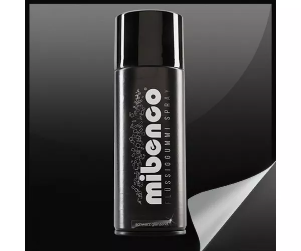 (32,48 EUR/l) mibenco 71419005 Flüssiggummi Spray 400ml schwarz glänzend