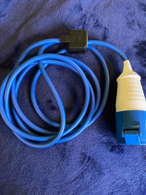 3 Metre 13A Plug To 16A Blue Socket Extension Lead Caravan Event Camp Adapter 3M