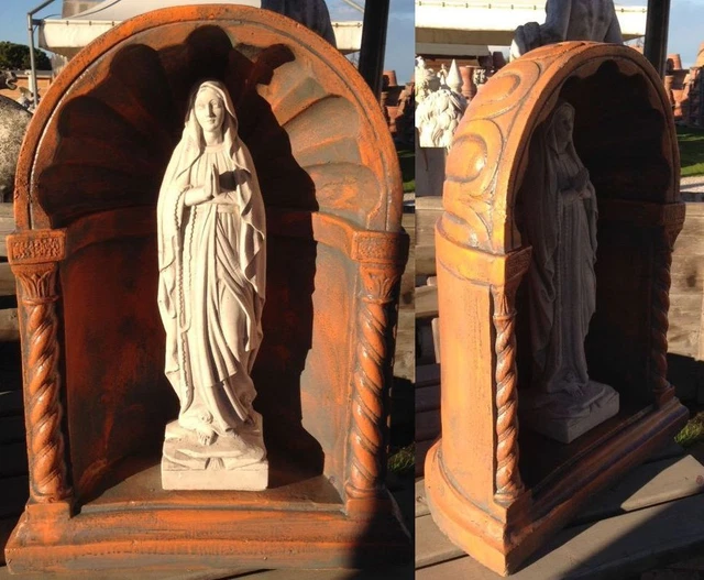 Grotta Da Giardino Per Madonna NICCHIA GROTTA CUPOLA Cm. 65 + Statua Madonna - Per Esterno Tipo