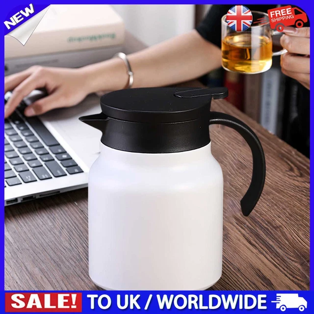 Tetera guisadada de acero inoxidable C# ollas para hacer té calderas térmicas (blanco 1000 ml)