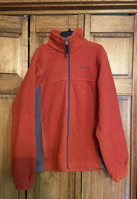 Columbia orange/red fleece zip-up jacket youth size XL  18/20