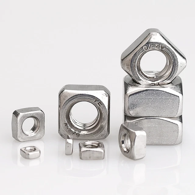 Square Nuts to Fit Metric Bolts Screw 304 Stainless Steel M3 M4 M5 M6 M8 M10 M12