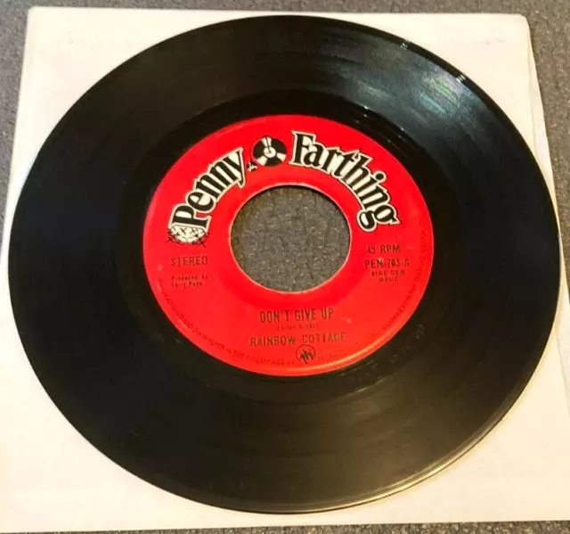 Rainbow Cottage: Don't Give Up/Take It Easy 45 Penny Farthing rare pop rock HEAR