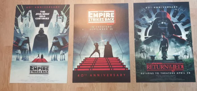 Star Wars Return Of The Jedi &The empire strikes back 40th Anniversary Posters