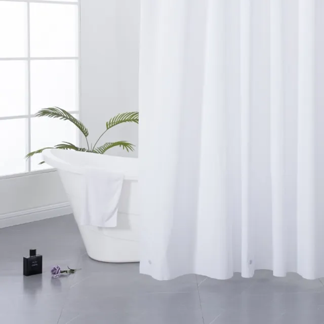 RAY STAR Mildew Resistant PEVA 72x72" Shower Curtain Liner with Hooks - White