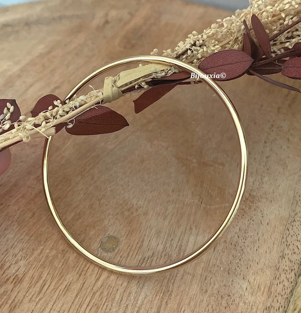 Bracelet Rigide Vintage Plaqué Or Avec Cristaux - Chaine De Sécurité, Modèle 5158
