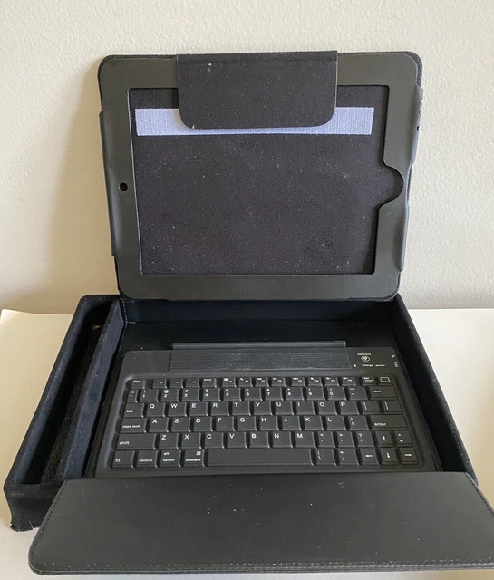 SoundLogic Bluetooth Leather Keyboard For iPad & Portfolio In One Black