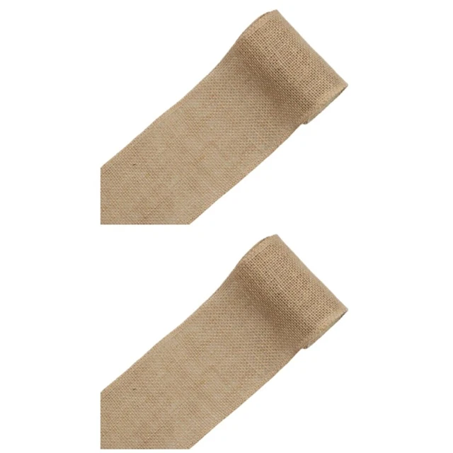 2x Hochzeit DIY Tüll Rollen Sackleinen Handwerk Band Geschenk Verpackung Band
