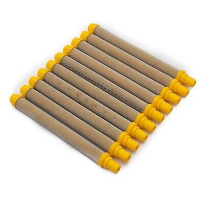 10x 100 herramienta de aerosol amarillo filtro de malla sin aire insertar 304 de acero inoxidable durable