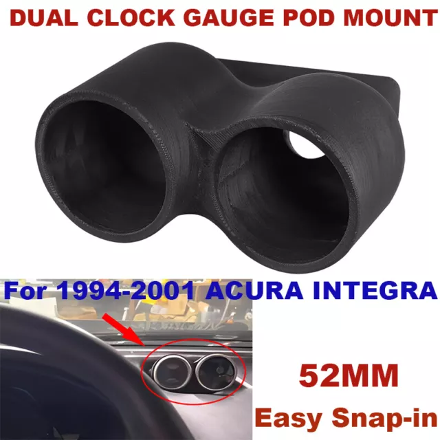52mm Dual Clock Gauge Pod Mount Holder For 1994-01 Acura Integra Left Hand Drive