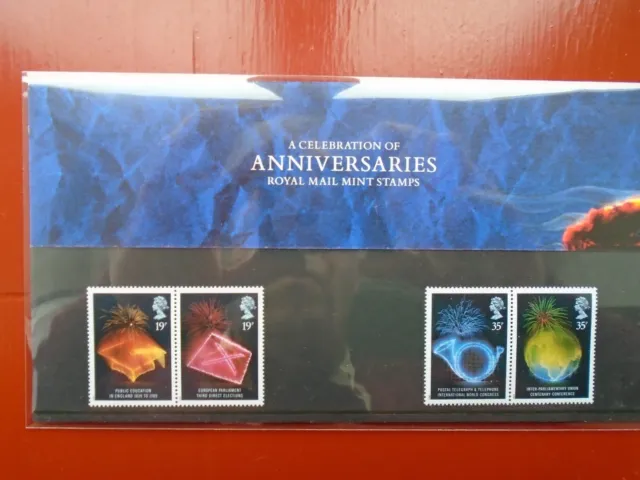 Royal Mail presentation pack No 198 Anniversaries  1989  complete mint