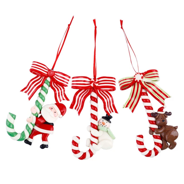 Xmas Tree Hanging Decor Christmas Decorations Santa Claus Ornaments Cane