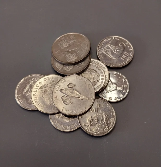 Set of 11 coins ST1 Tonga Malawi Eritrea Zimbabwe Philippines Ecuador Honduras